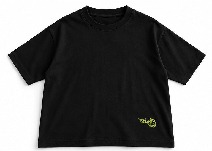 22 Caution Oversized T-shirt - Black