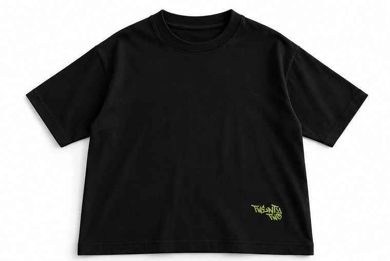 22 Caution Oversized T-shirt - Black