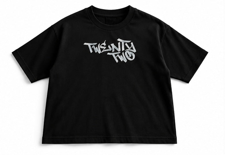 22 Silver Oversized T-shirt - Black