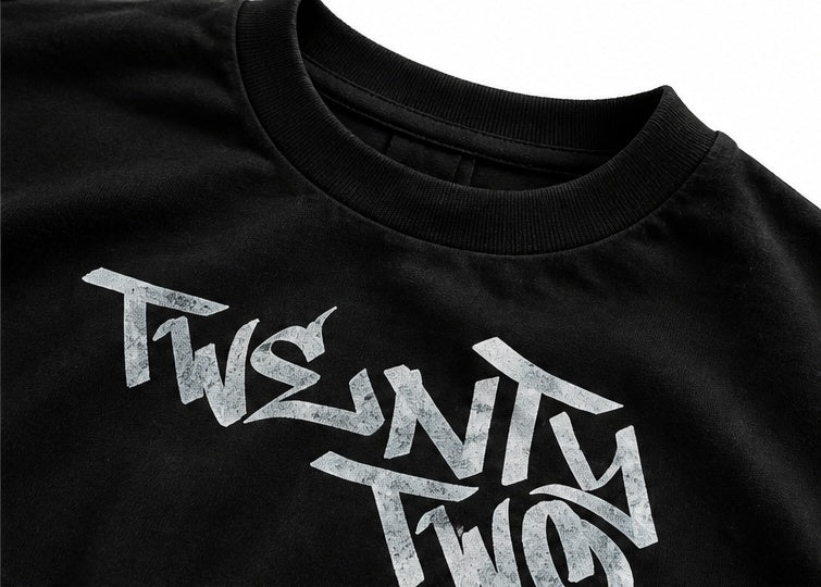 22 Silver Oversized T-shirt - Black