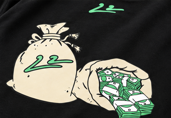 22 Money Oversized T-Shirt - Black